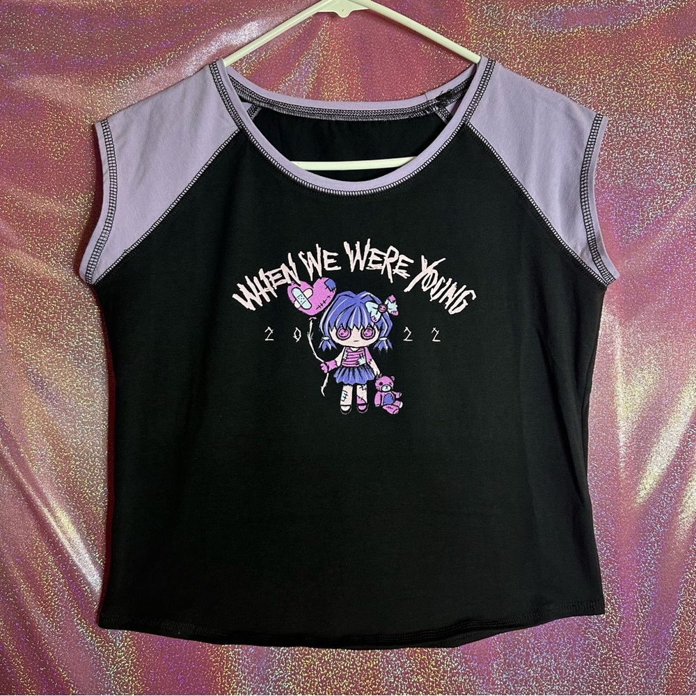When We Were Young 2022 Official Festival Merch Purple Baby Tee Doll Crop Top